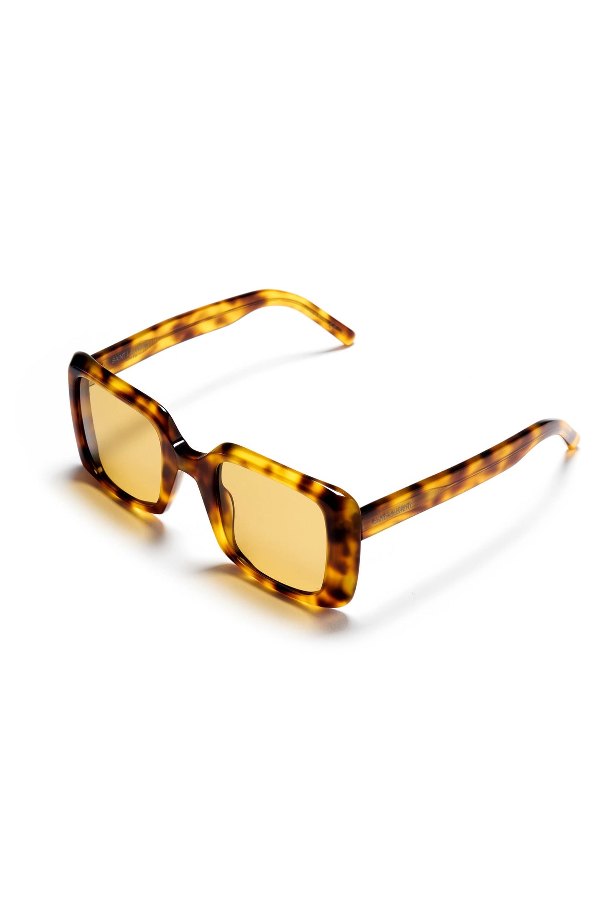 Saint Laurent Tortoise Shell Square Rim Sunglasses