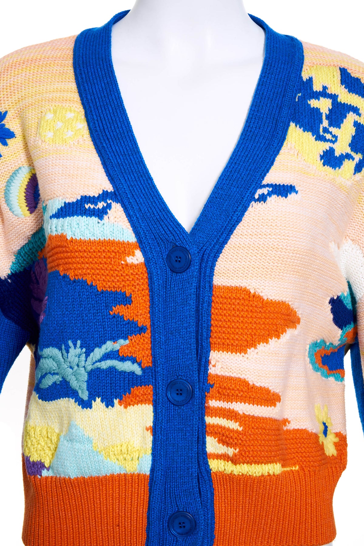 Stella McCartney Multicolor Beatles &quot;Get Back&quot; Cardigan Size Small