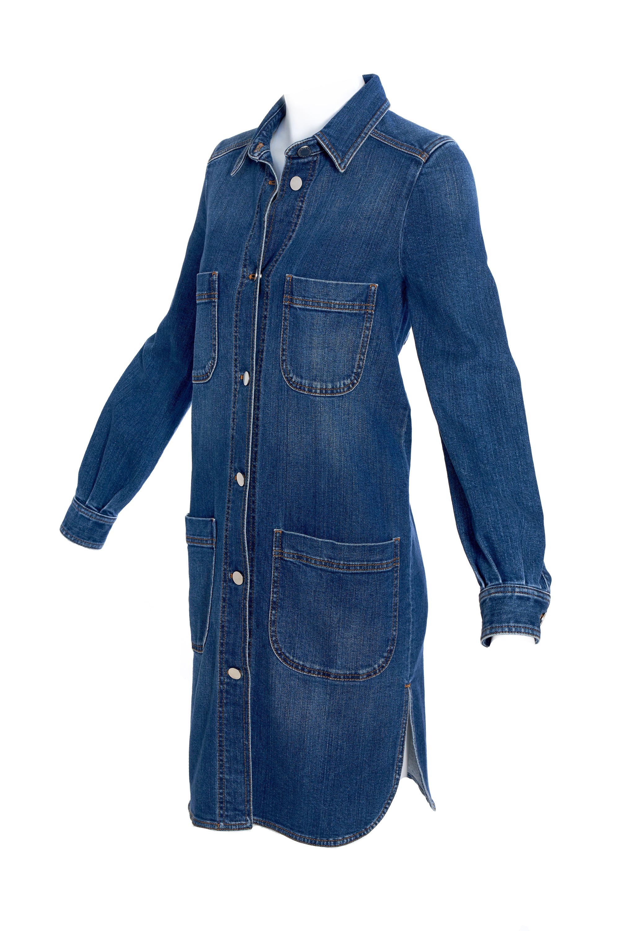 Stella McCartney Denim Dark Wash Button Up Dress