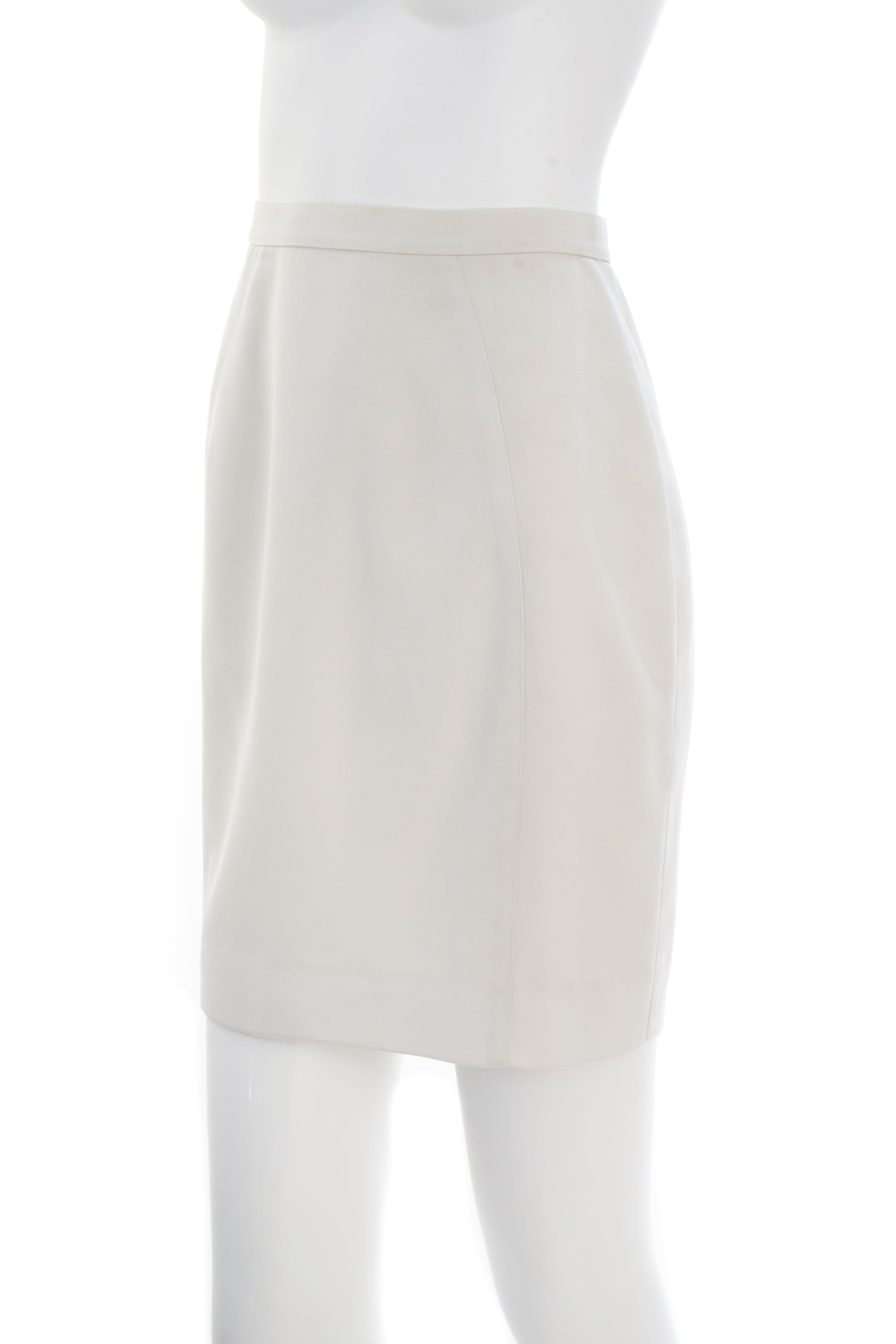 Theiry Mugler White Suit Set with Lattice Cutout Size 38