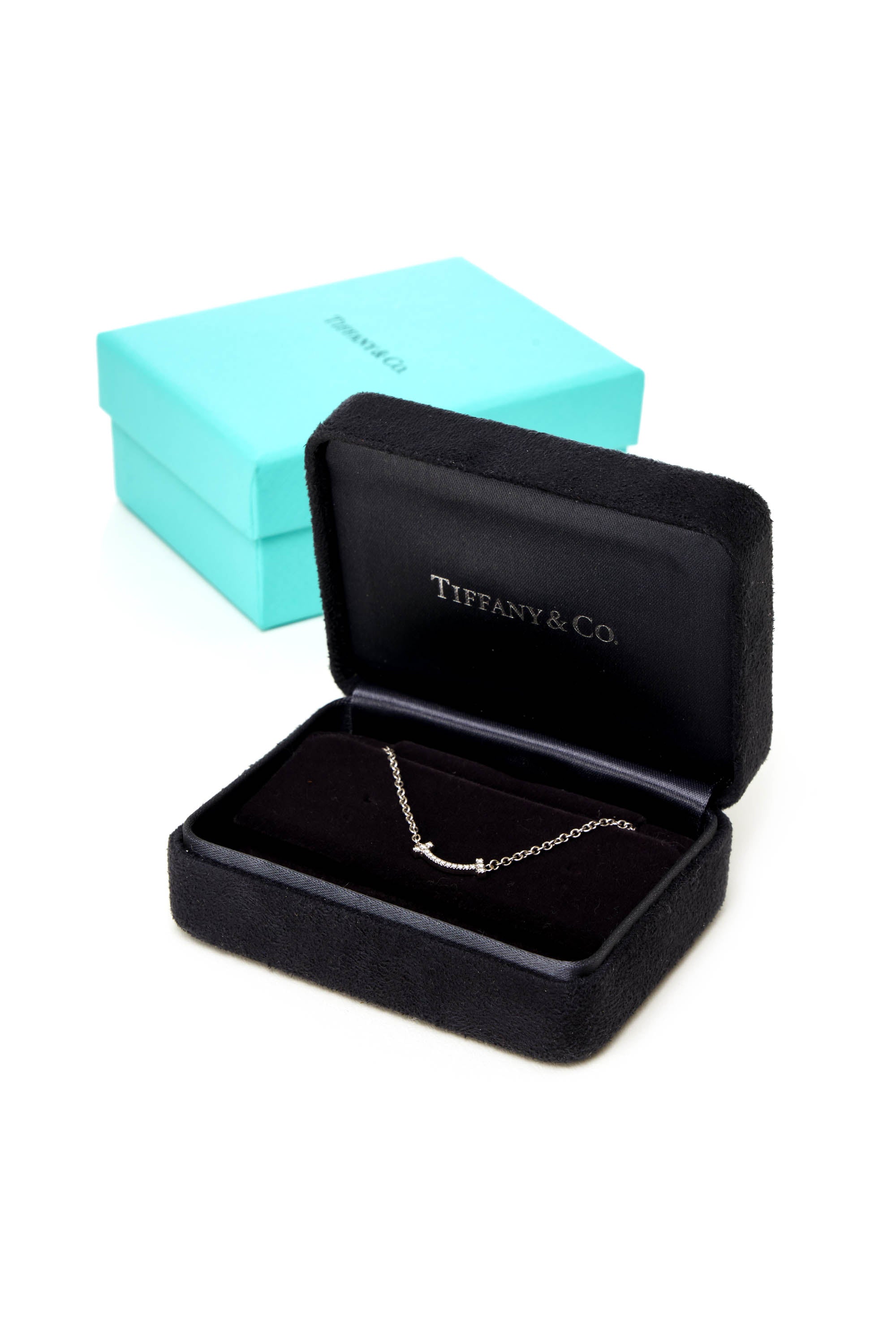 Tiffany & Co. 750 18k WG Diamond Smile Bracelet