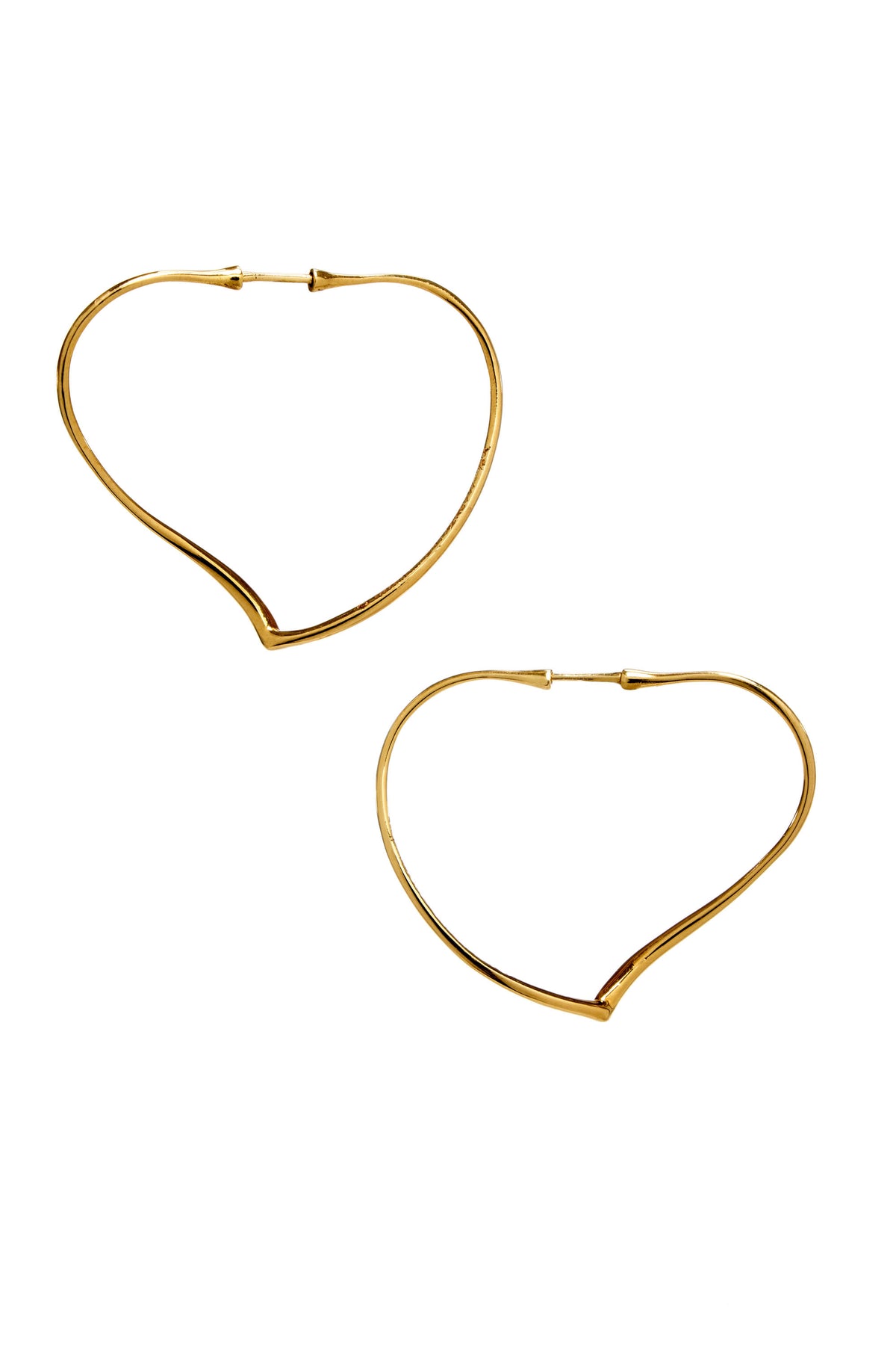 Tiffany Elsa Peretti Large 18k Gold Open Heart Hoop Earrings