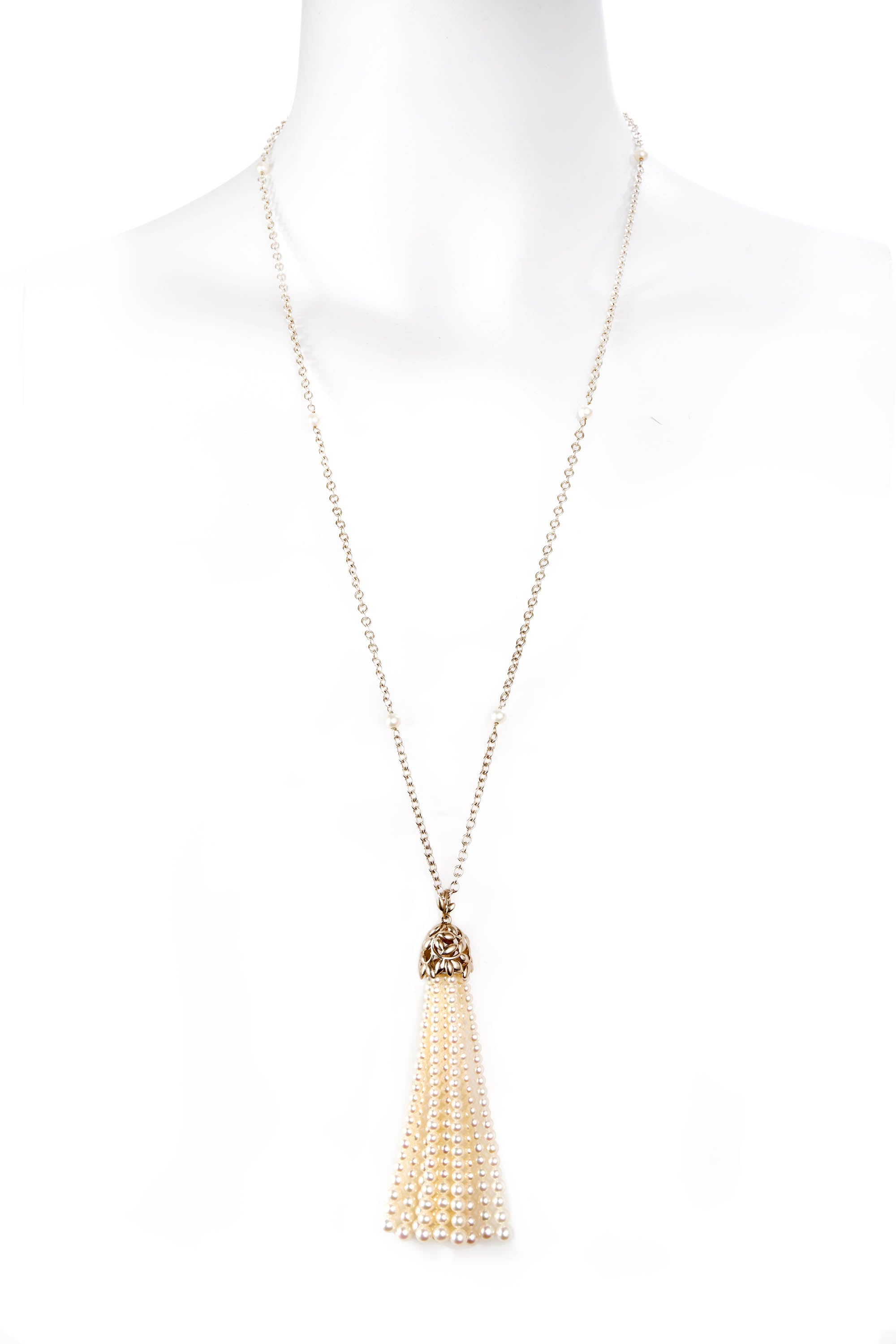 Tiffany & Co. Paloma Picasso Sterling Freshwater Pearl Tassel Ziegfeld Necklace