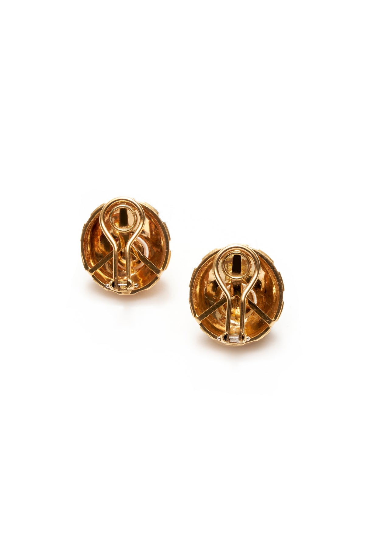 Tiffany Vintage Schlumberger Taj Mahal Gold Clip Earrings