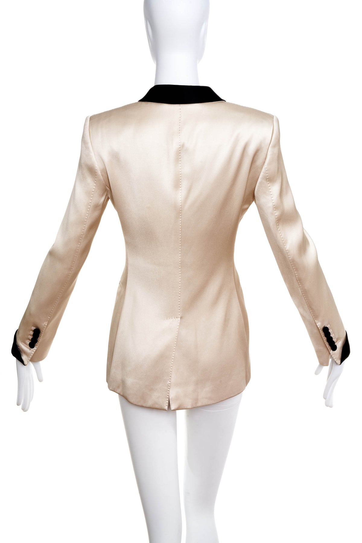 Tom Ford White Satin Shawl Collar Tuxedo Jacket size 36