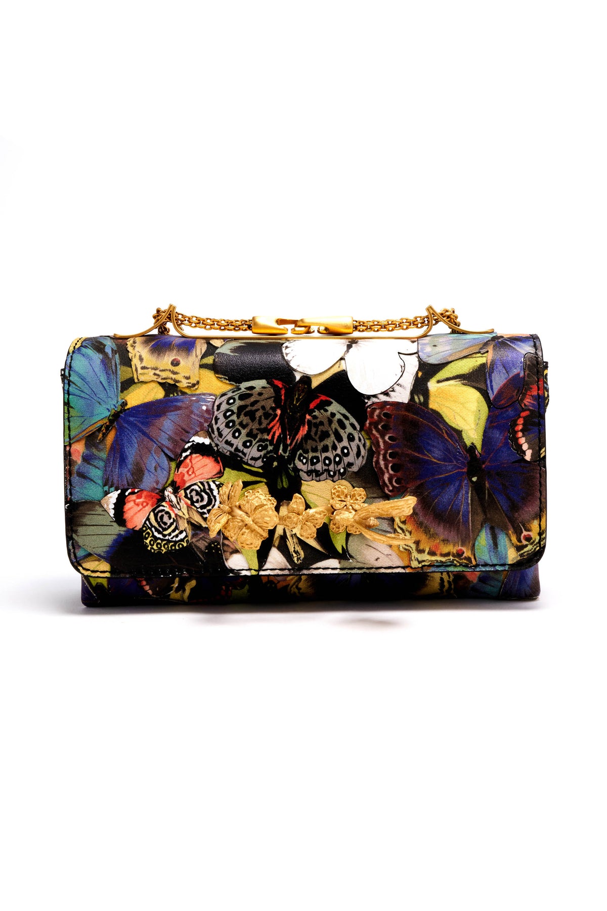 Valentino Multicolor Butterfly Small Minaudiere Clutch