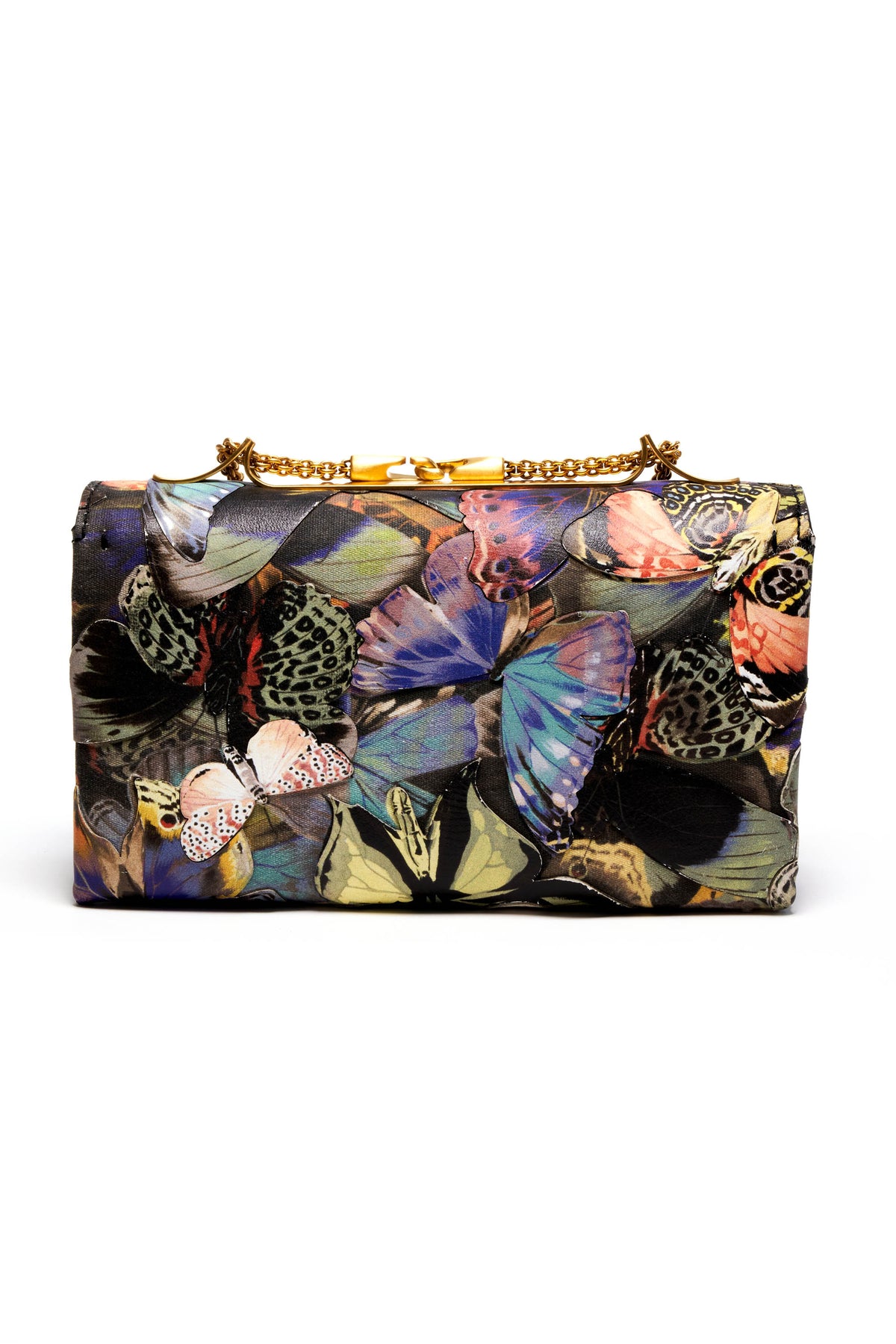 Valentino Multicolor Butterfly Small Minaudiere Clutch