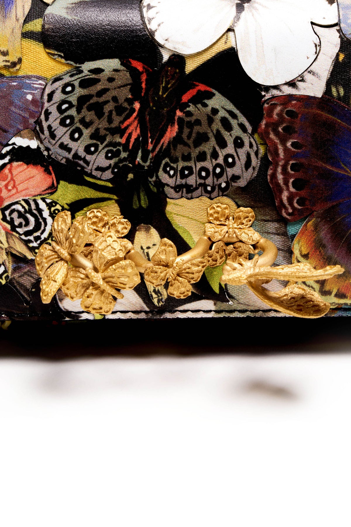Valentino Multicolor Butterfly Small Minaudiere Clutch
