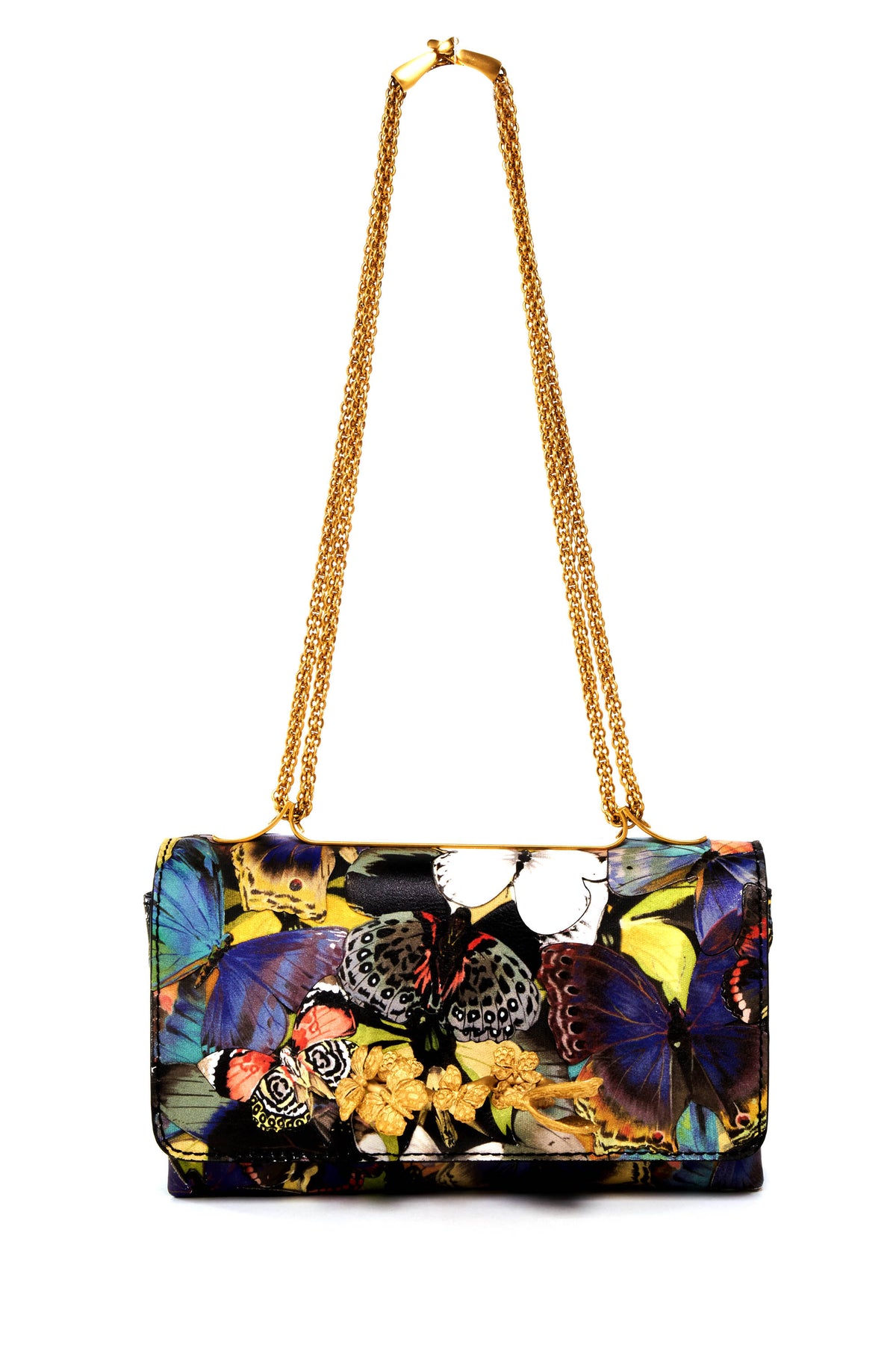 Valentino Multicolor Butterfly Small Minaudiere Clutch