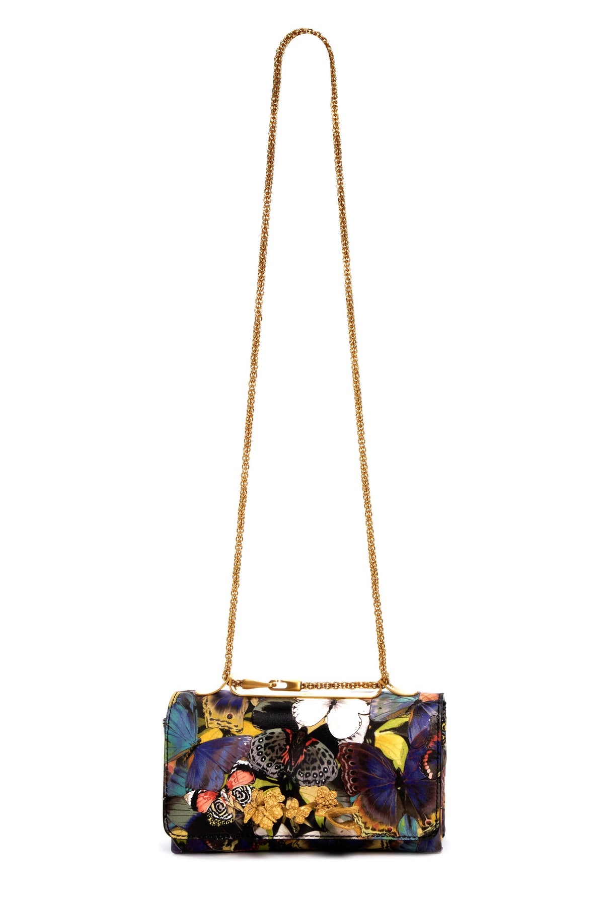 Valentino Multicolor Butterfly Small Minaudiere Clutch