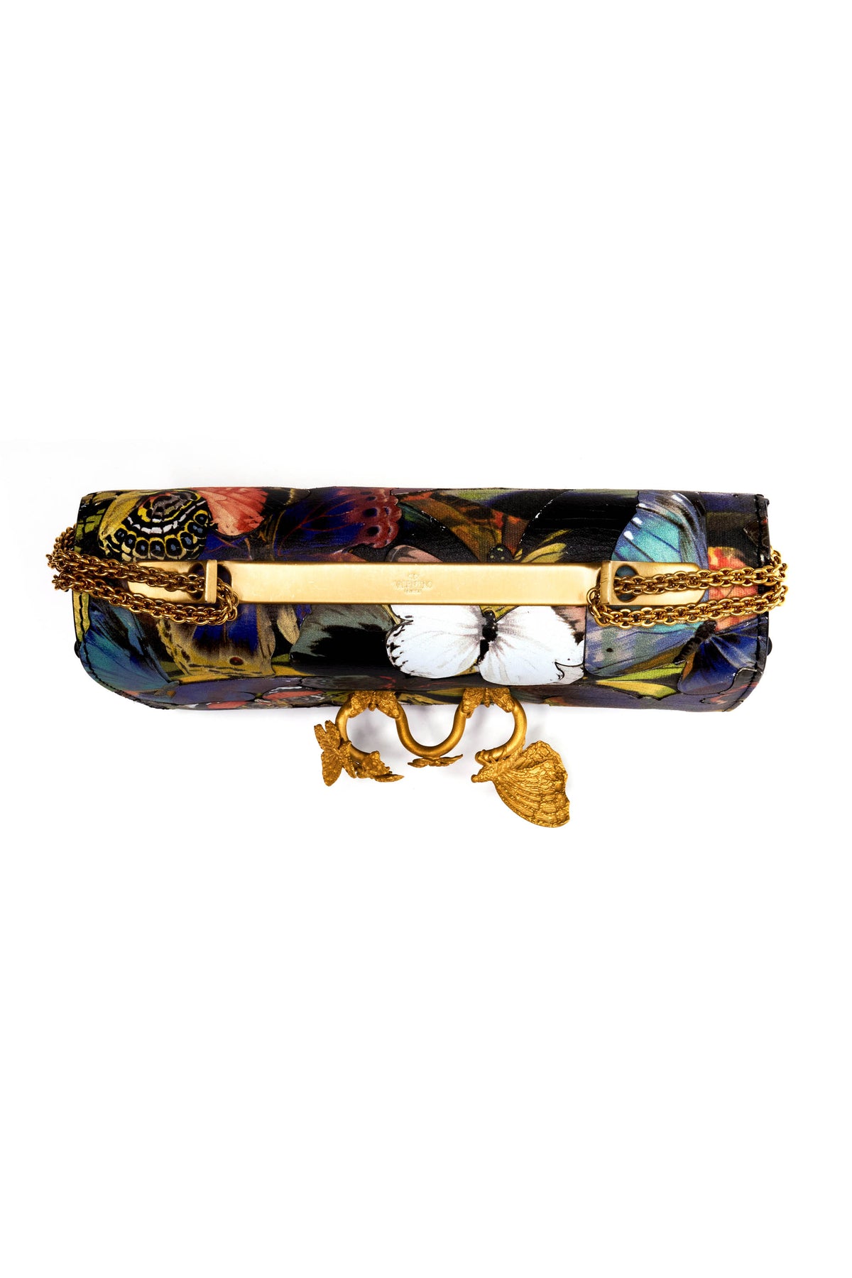 Valentino Multicolor Butterfly Small Minaudiere Clutch