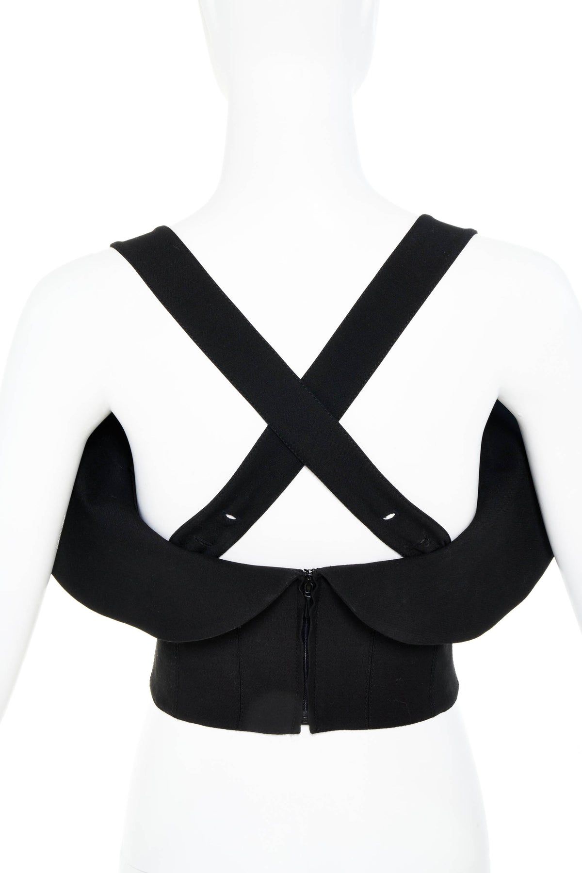 Valentino Black Bustier Bow Detail Top Size XS