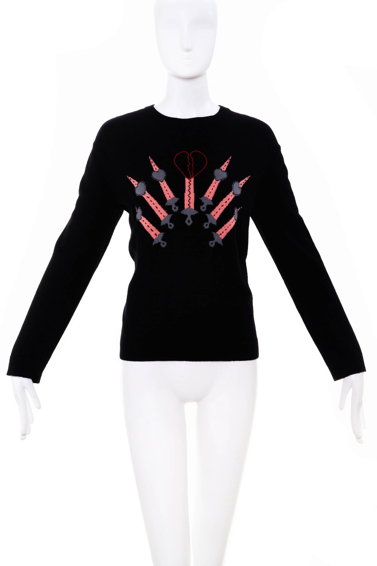 Valentino Heart Seven of Swords Sweater Size M