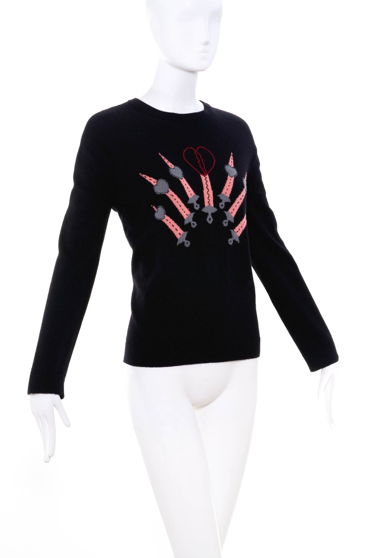 Valentino Heart Seven of Swords Sweater Size M