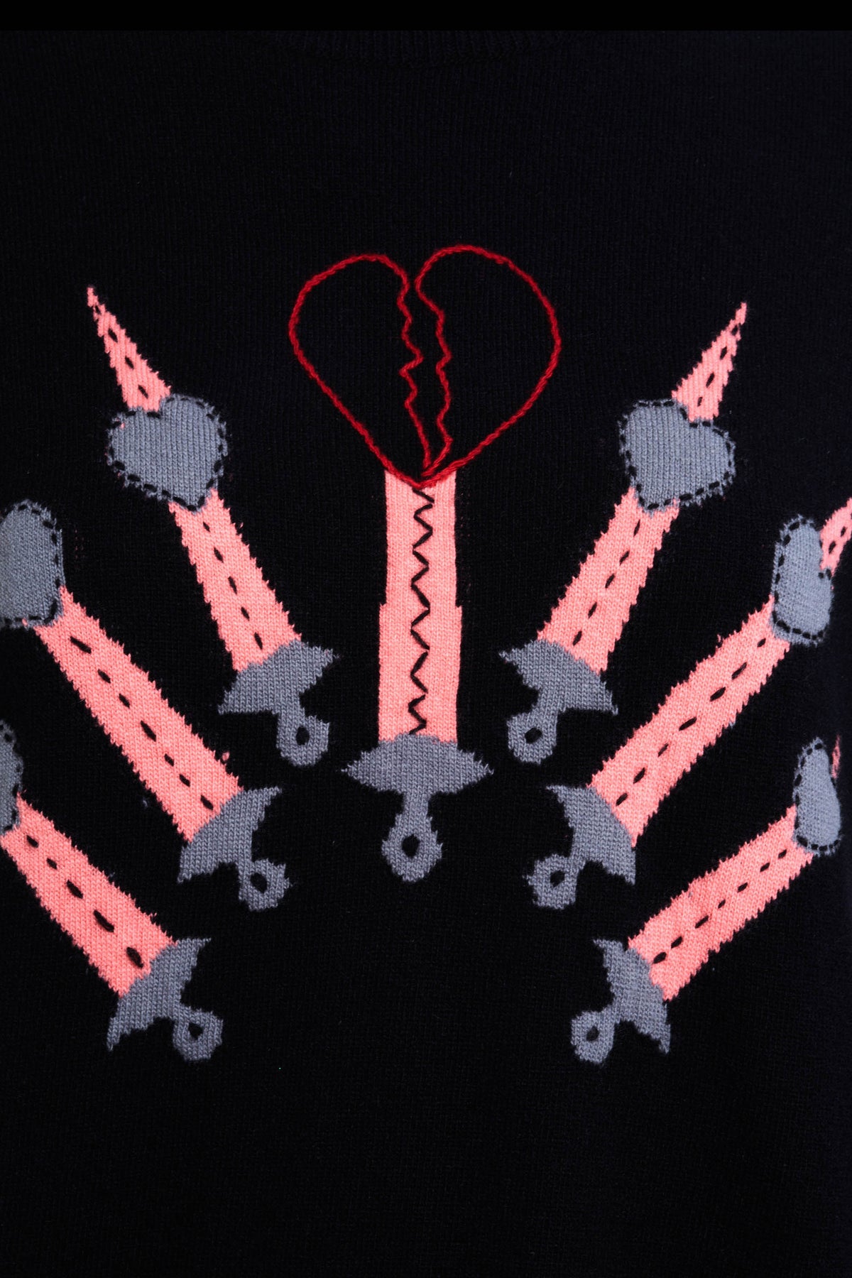 Valentino Heart Seven of Swords Sweater Size M