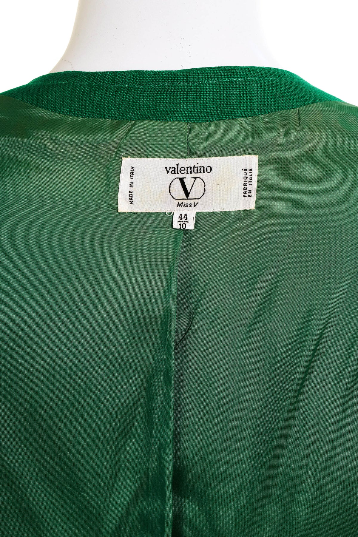 Valentino Kelly Green Gold Buttons Jacket Size 10