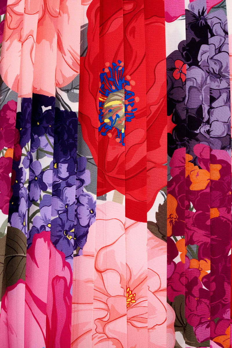 red valentino floral midi dress RED VALENTINO