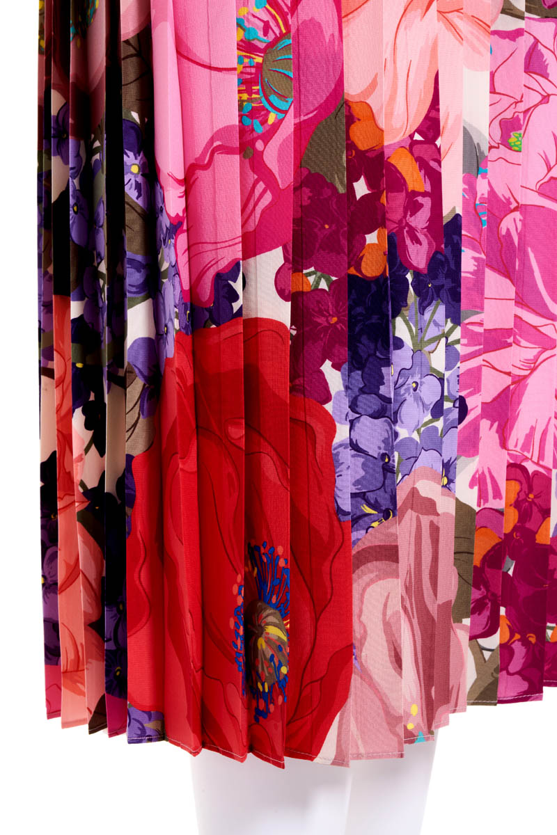 Valentino Peach and Pink Hydrangia Floral Midi Dress Size 42/6