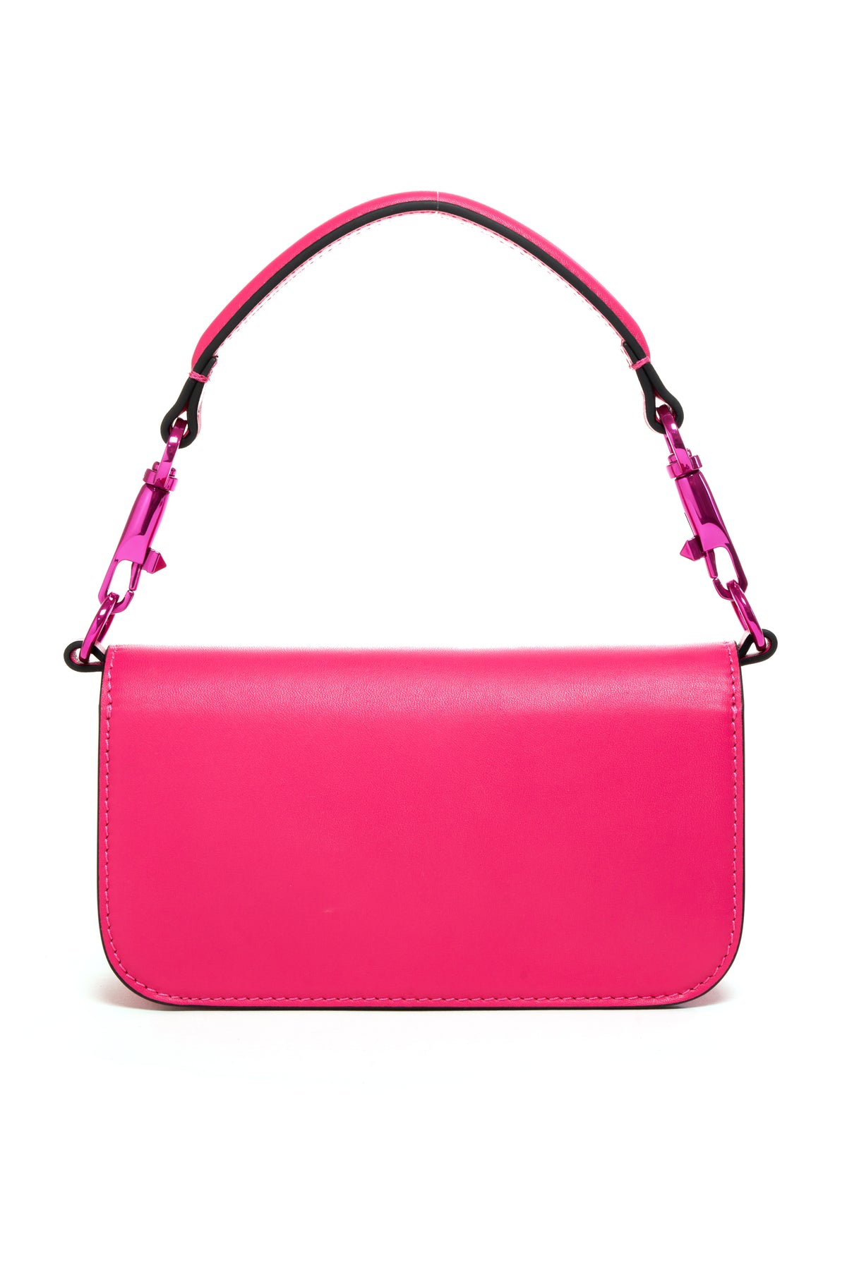 Valentino Pink Super Vee Chrome Purse