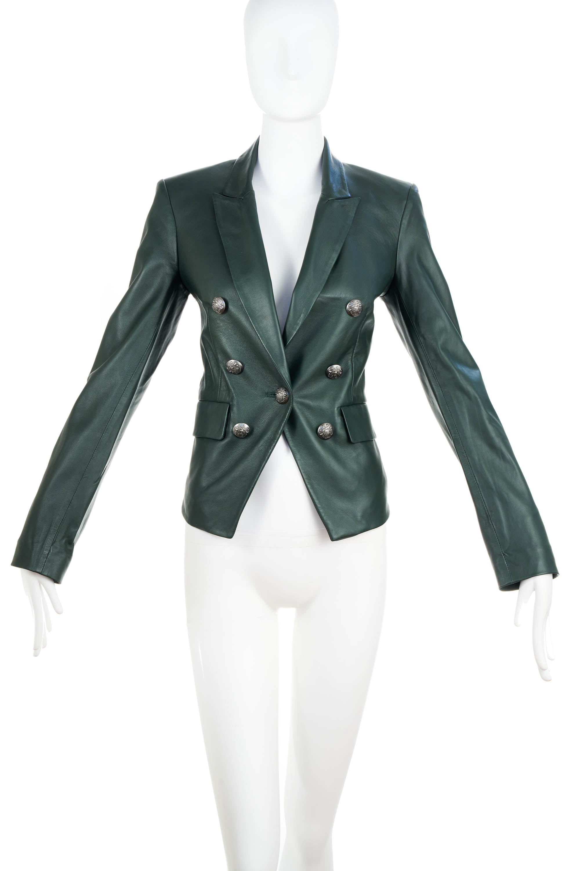 Veronica Beard Green Double Breasted Jacket Size 2