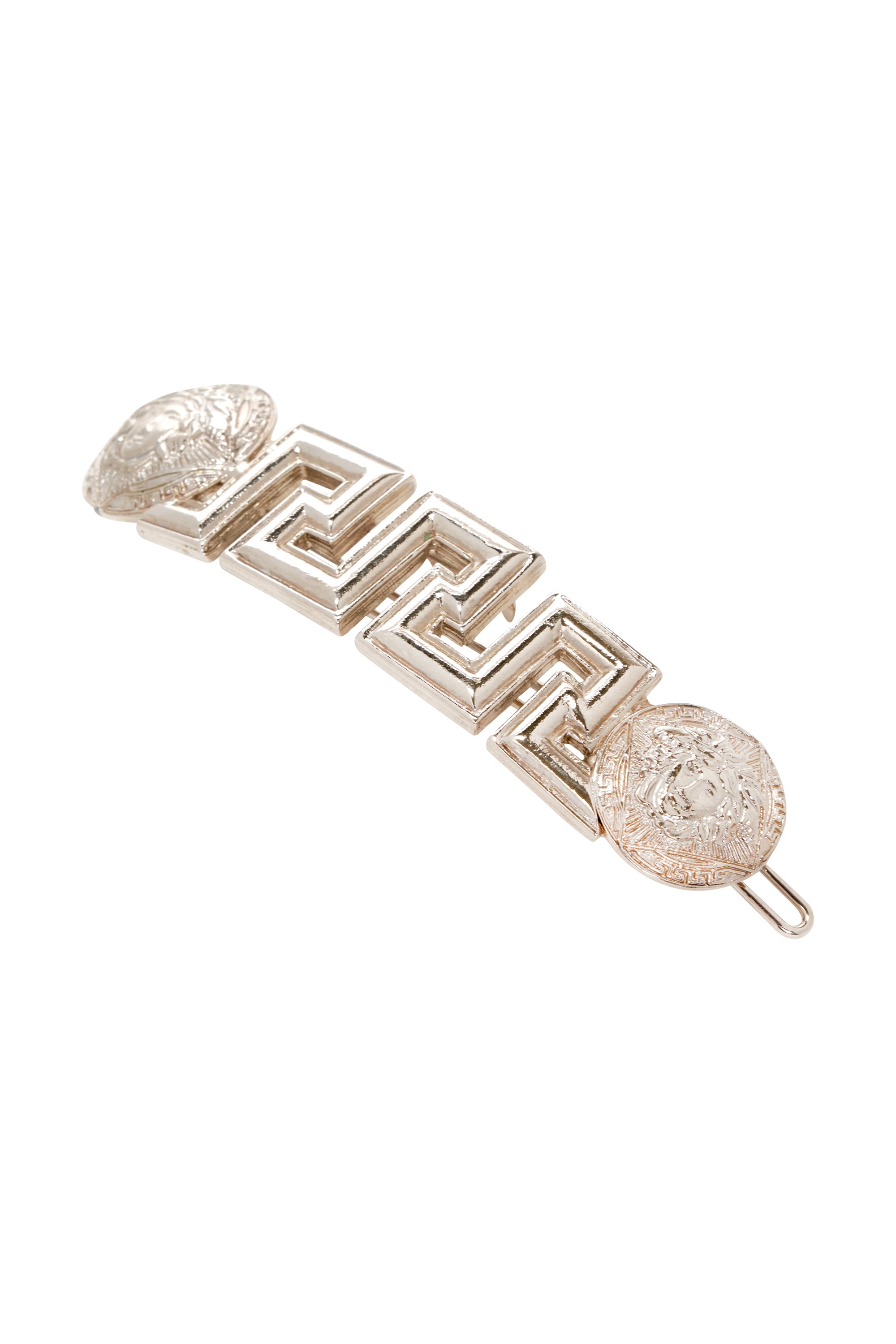 Versace Vintage Large Silver Hair Clip - Foxy Couture Carmel Versace Vintage Large Silver Hair Clip - Foxy Couture Carmel