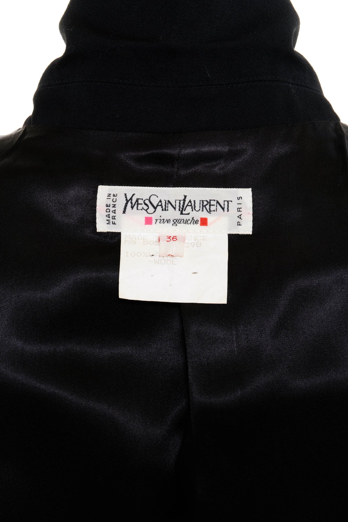 Yves Saint Laurent Boutique Black Jacket 1980&#39;s