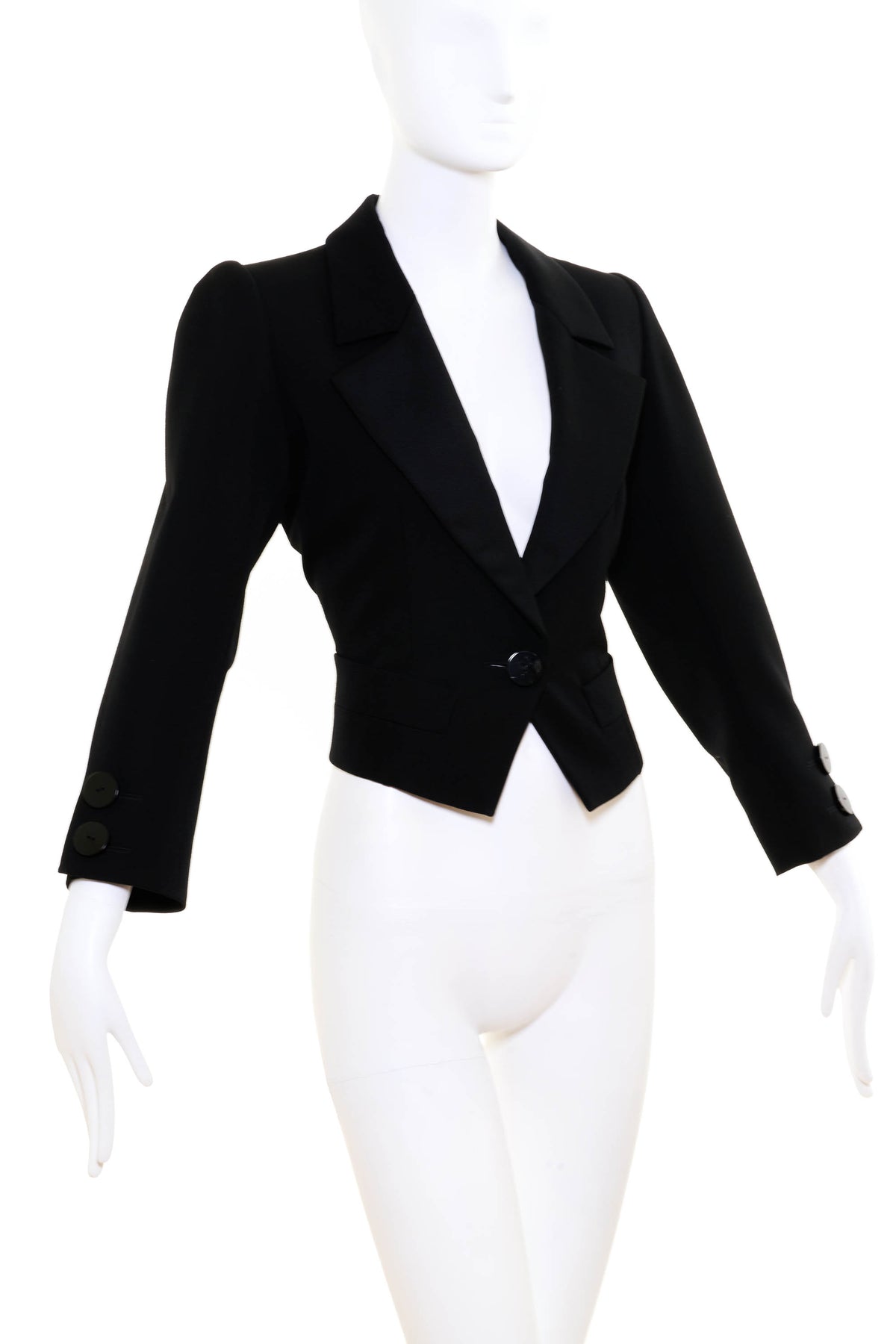 Yves Saint Laurent Boutique Black Jacket 1980&#39;s