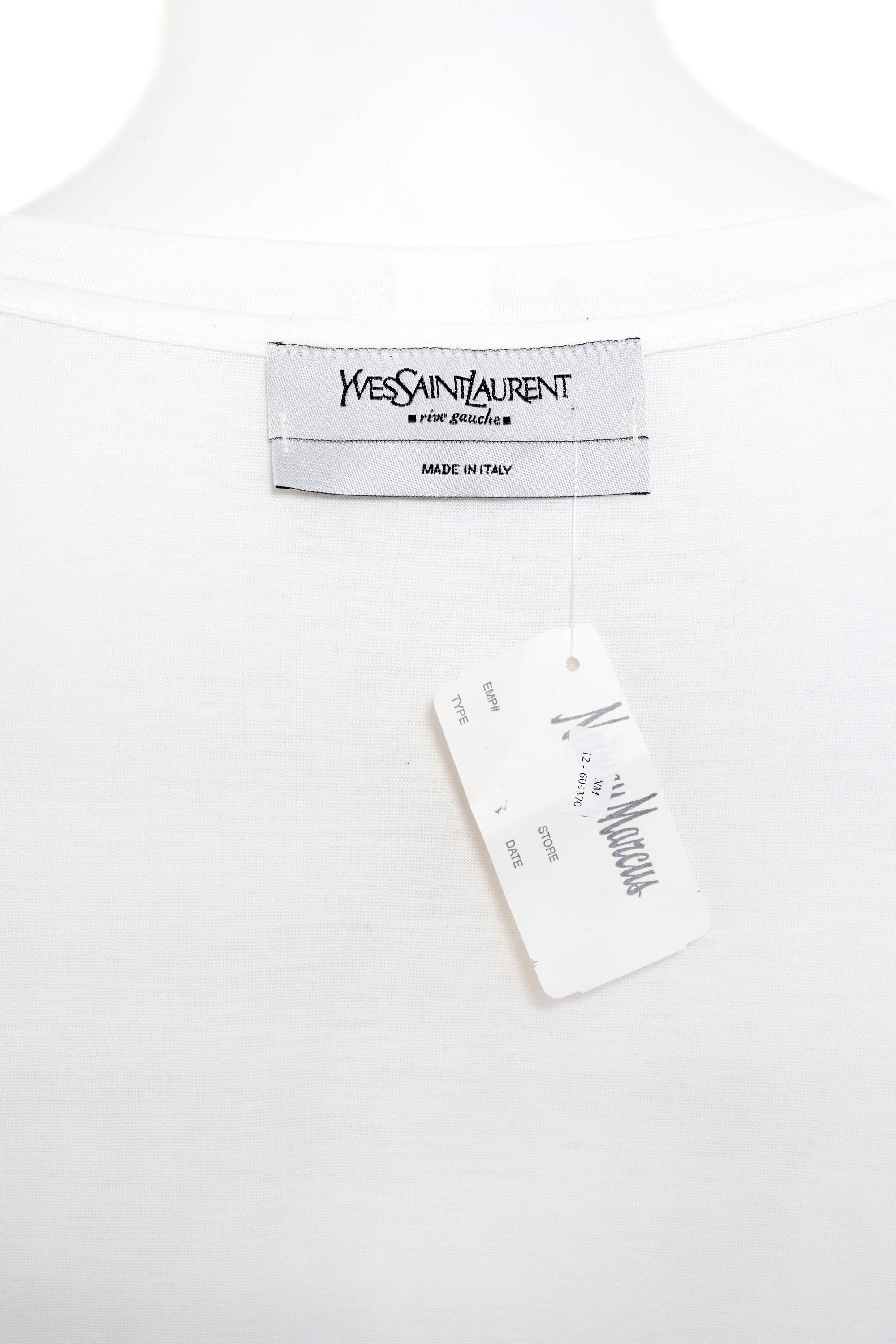 Yves Saint Laurent White Logo Shirt Size L