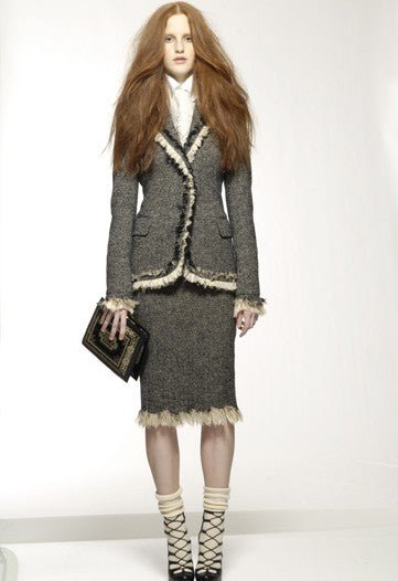 Alexander McQueen Herringbone Tweed Suit