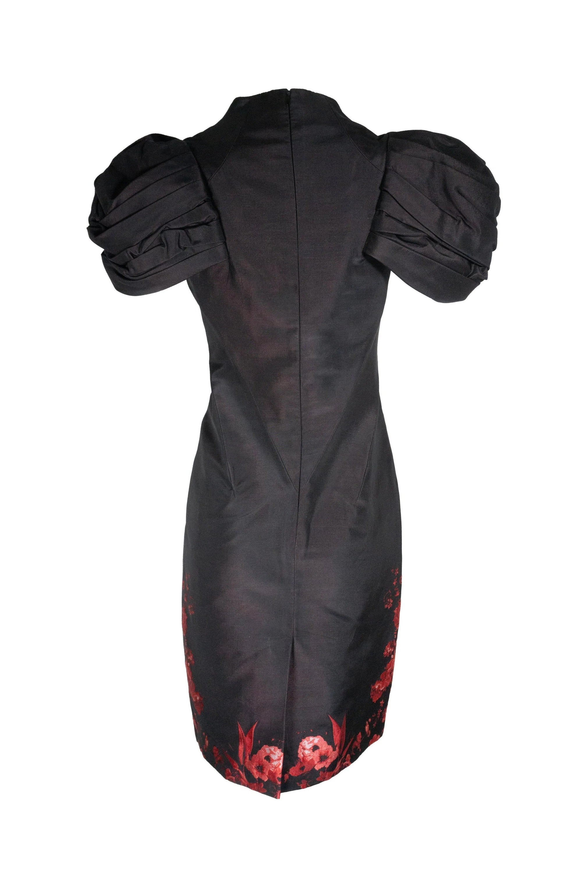Alexander McQueen Silk Embroidered Wiggle Dress 2009