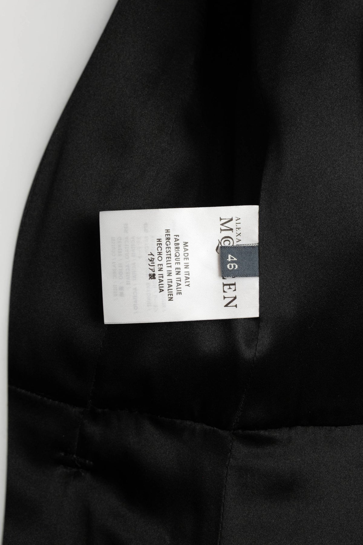 Alexander McQueen Black Pleated Trench Coat with Belt Size 46