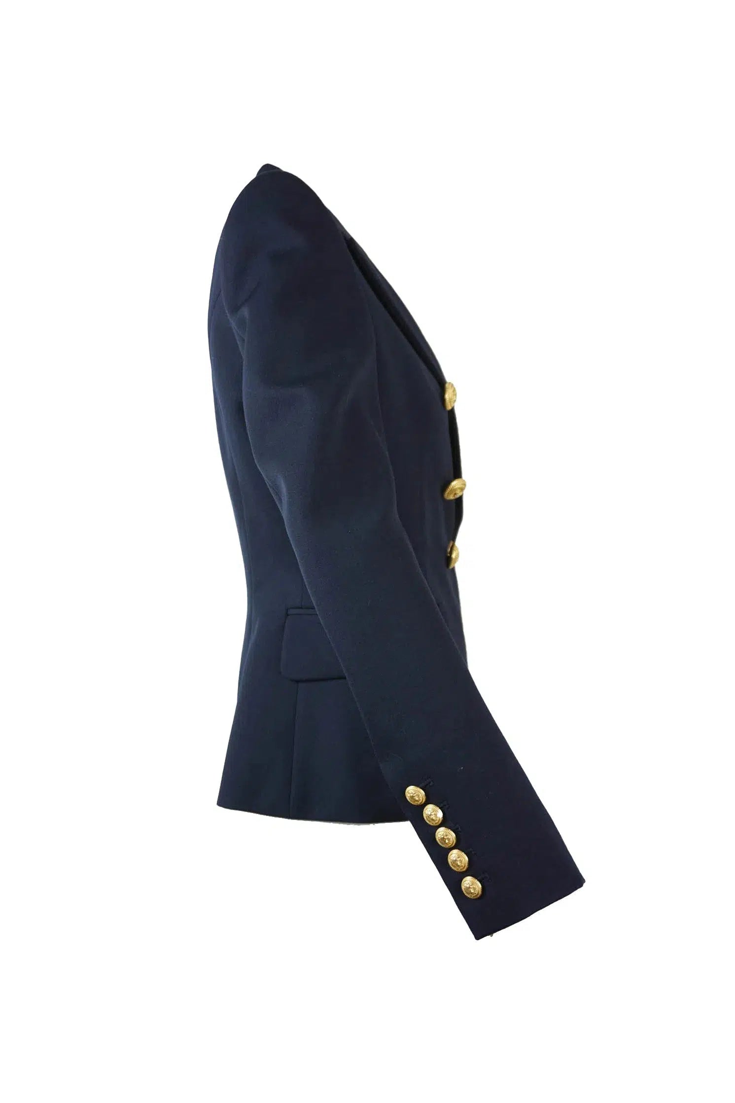 Balmain Navy Gabardine Jacket