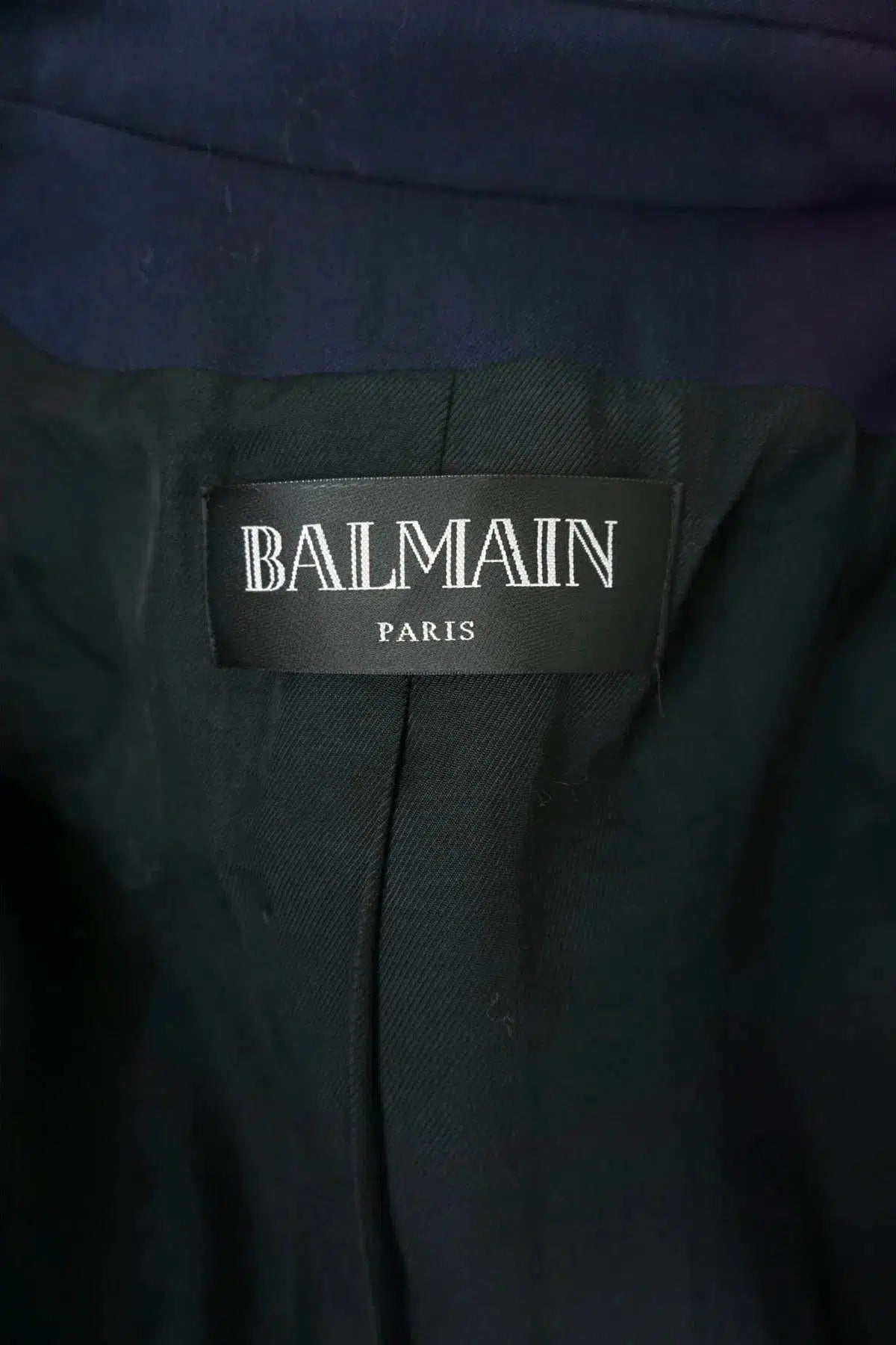 Balmain Navy Gabardine Jacket