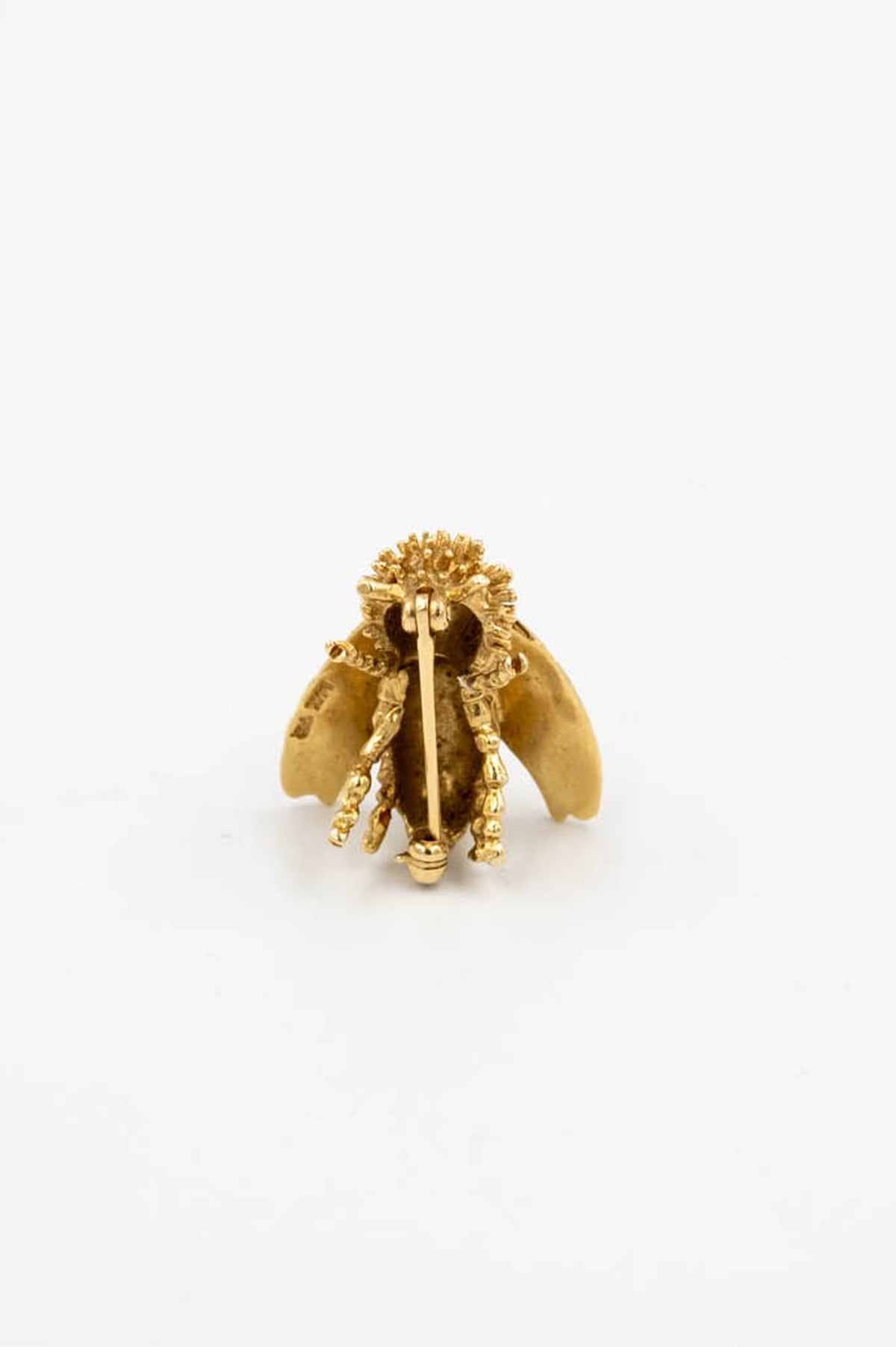Vintage Bee Brooch Artesian 14k Yellow Gold 1970s V1