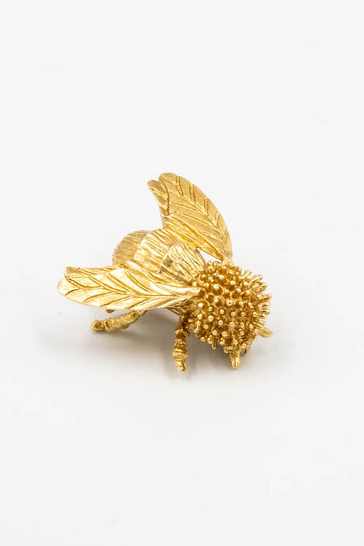 Vintage Bee Brooch Artesian 14k Yellow Gold 1970s V1