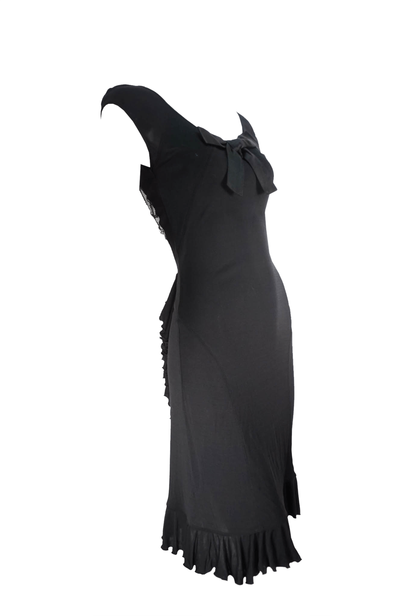 Bluemarine Black Lace Dress Size 40 - Foxy Couture Carmel
