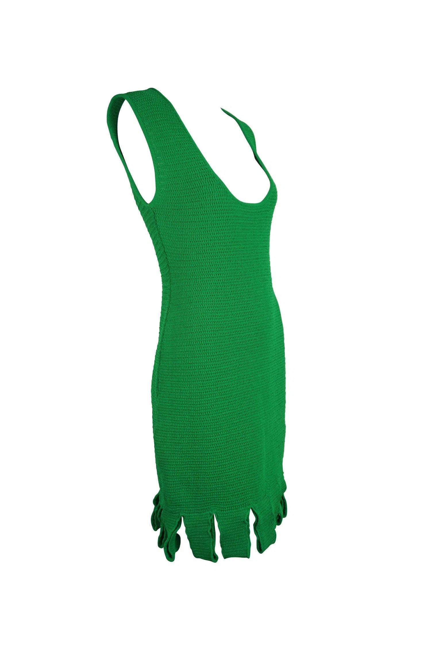 Bottega Veneta Green Knit Tank Dress