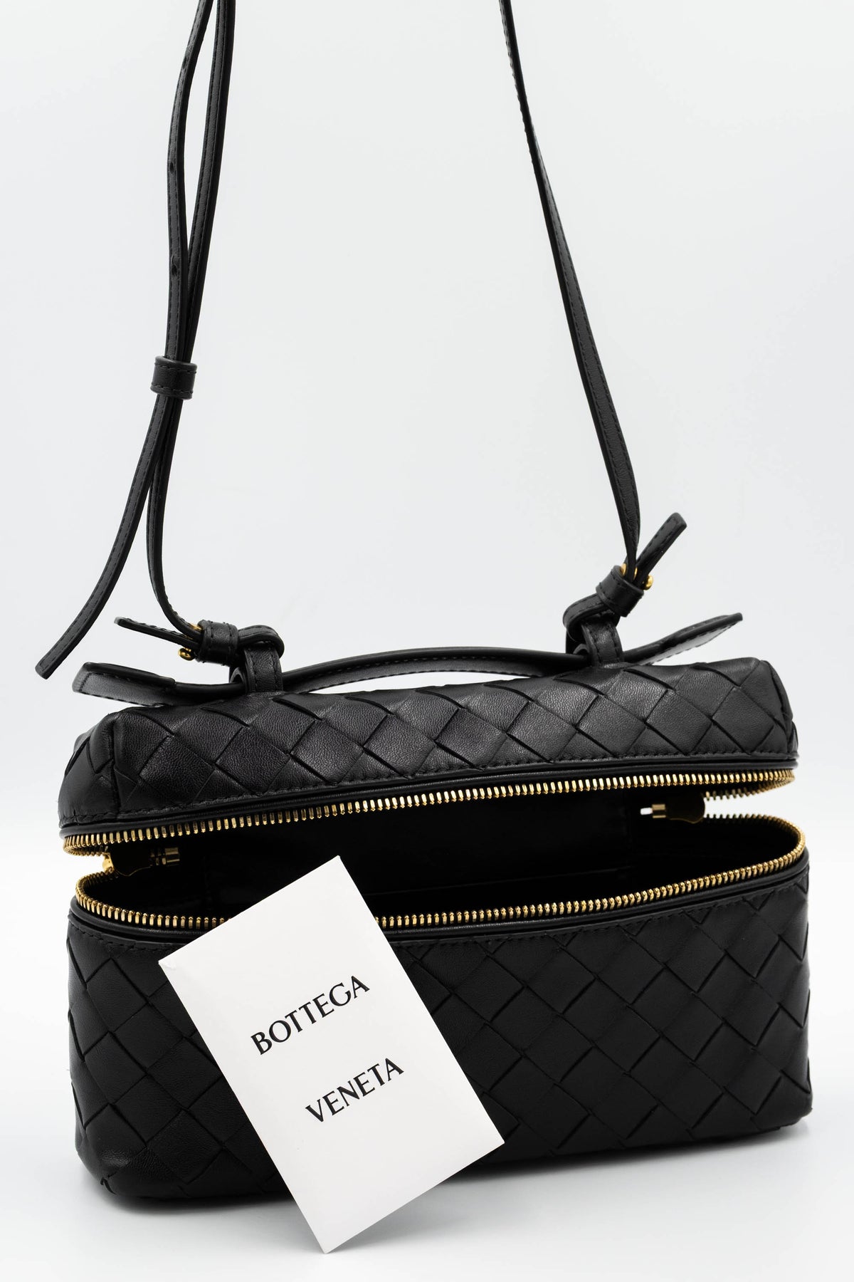 Bottega Veneta Black Intrecciato "Bang Bang" Purse