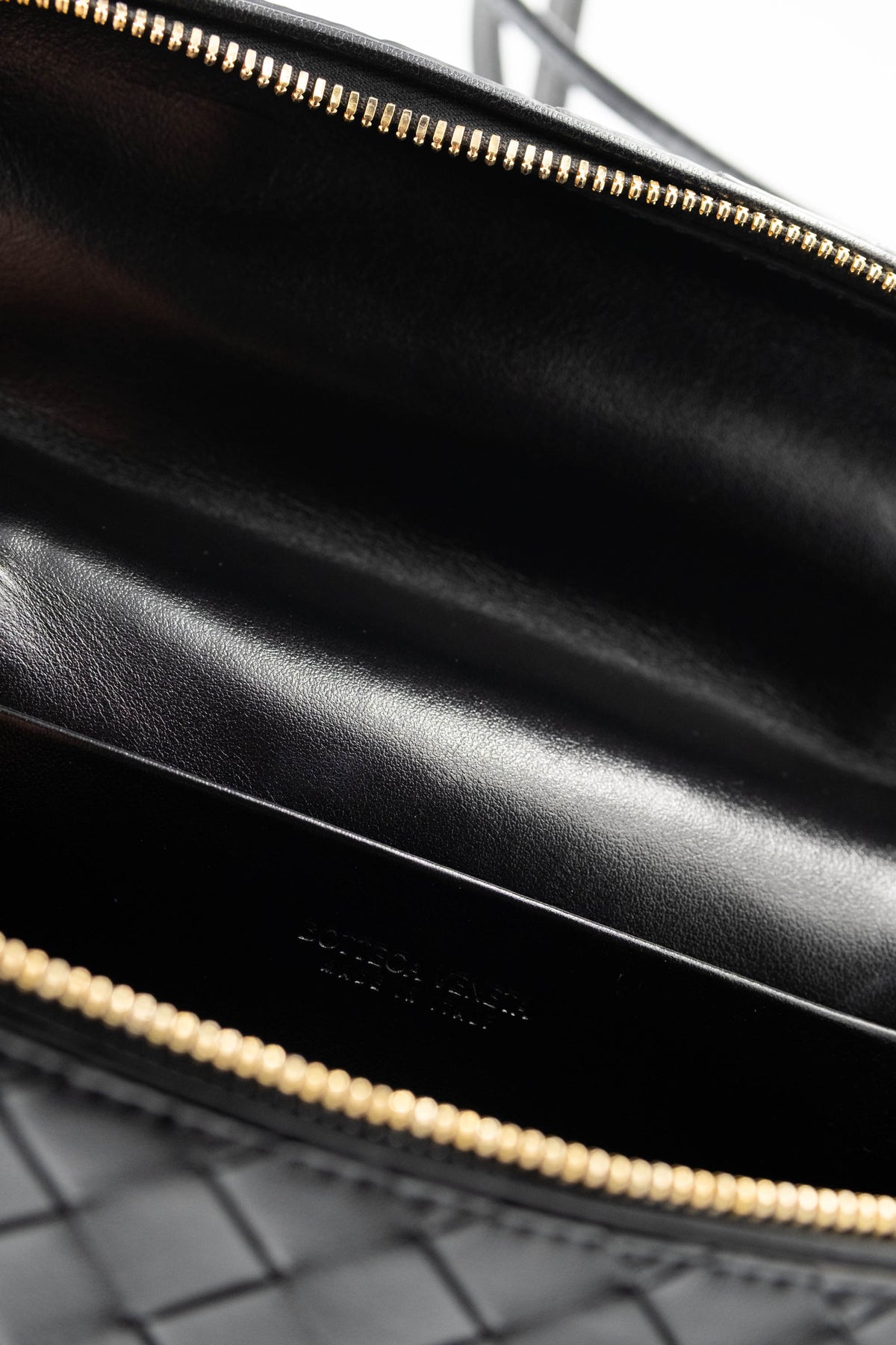 Bottega Veneta Black Intrecciato "Bang Bang" Purse