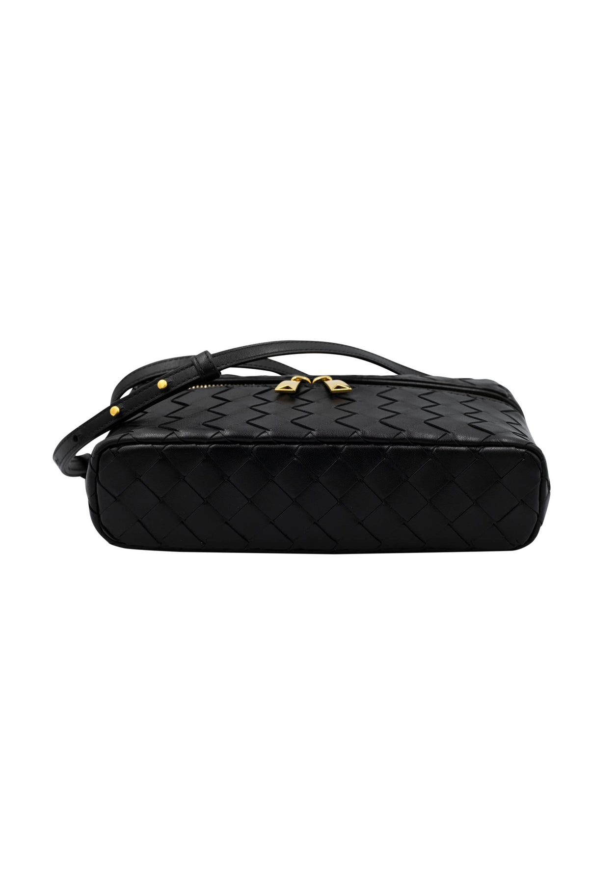 Bottega Veneta Black Intrecciato "Bang Bang" Purse