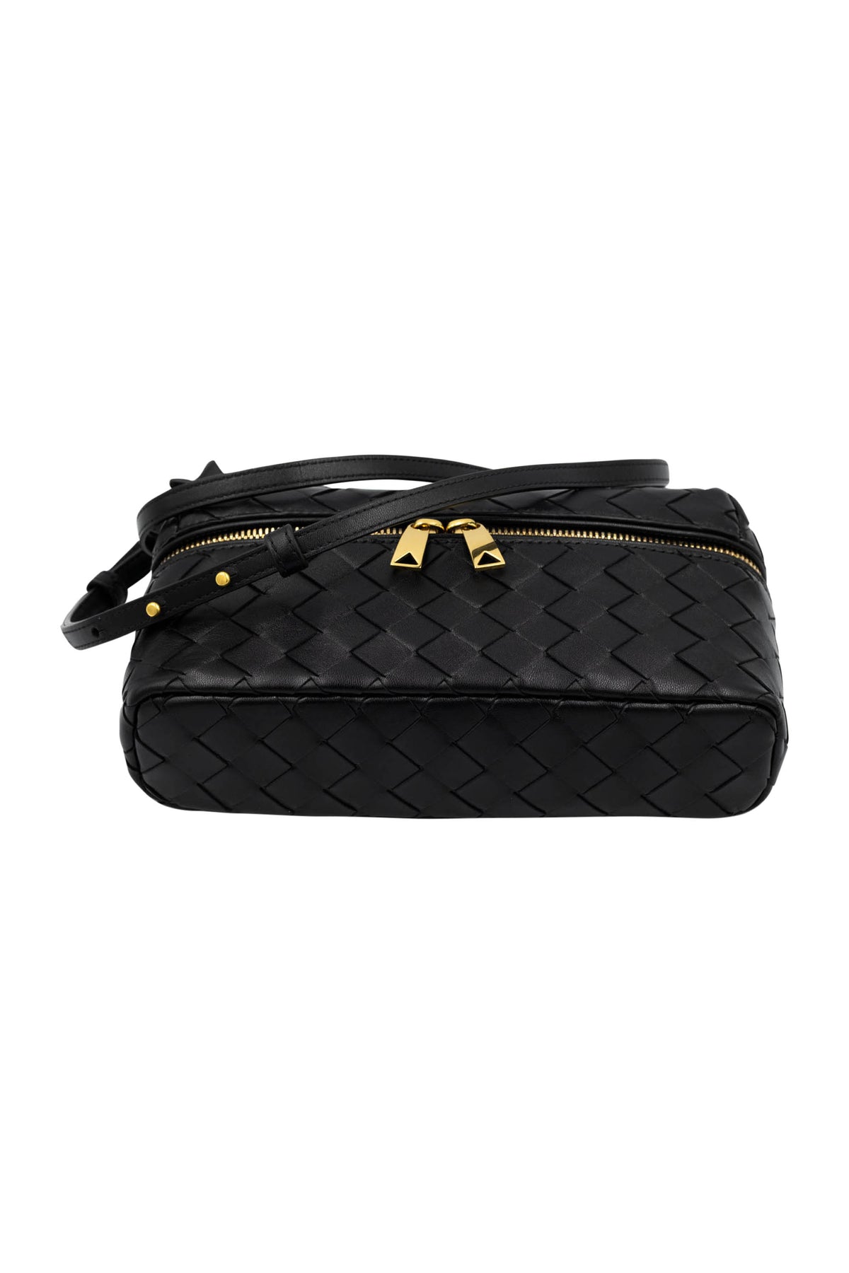 Bottega Veneta Black Intrecciato "Bang Bang" Purse