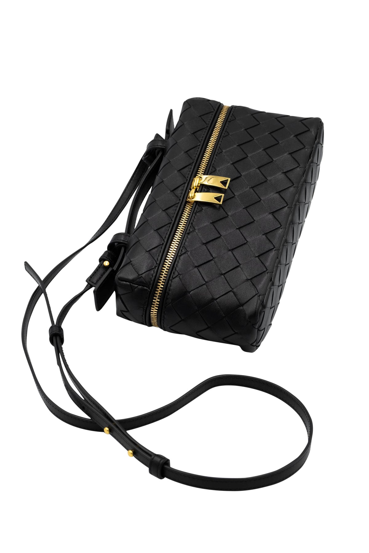 Bottega Veneta Black Intrecciato "Bang Bang" Purse