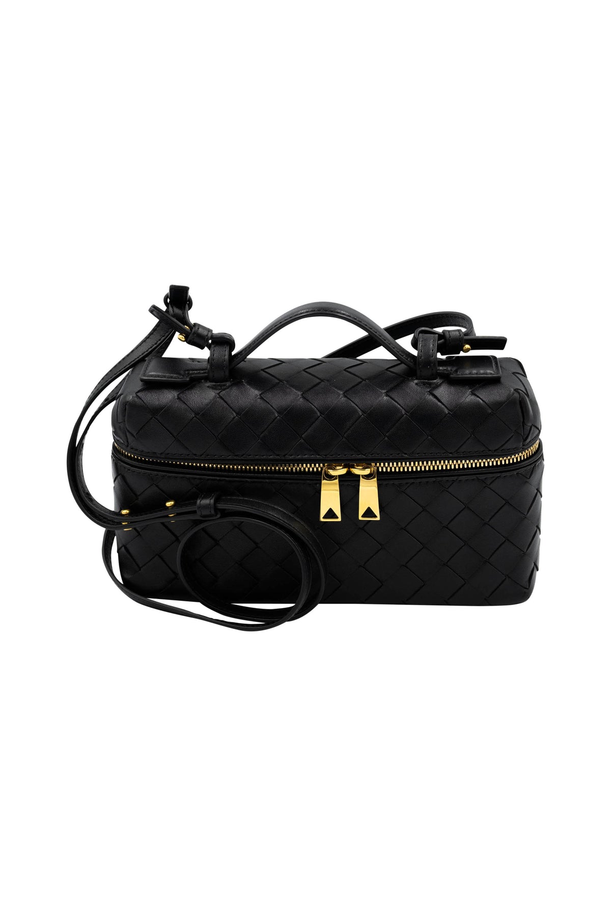 Bottega Veneta Black Intrecciato "Bang Bang" Purse