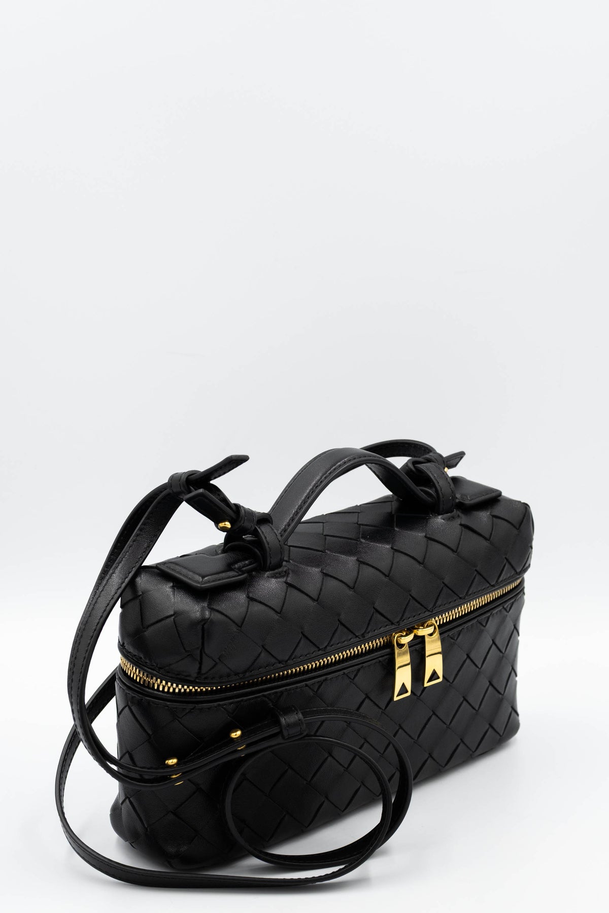 Bottega Veneta Black Intrecciato "Bang Bang" Purse