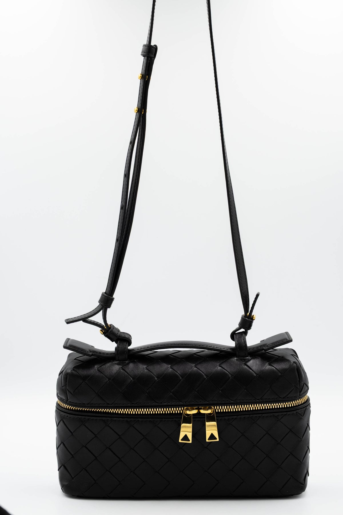 Bottega Veneta Black Intrecciato "Bang Bang" Purse
