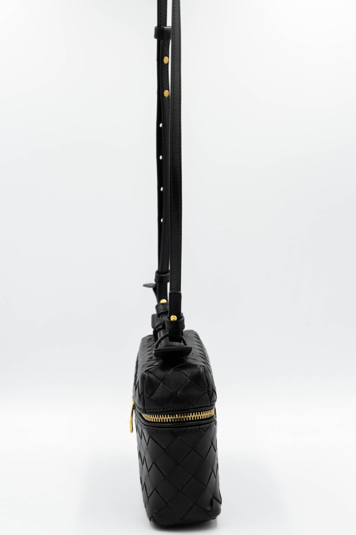 Bottega Veneta Black Intrecciato "Bang Bang" Purse