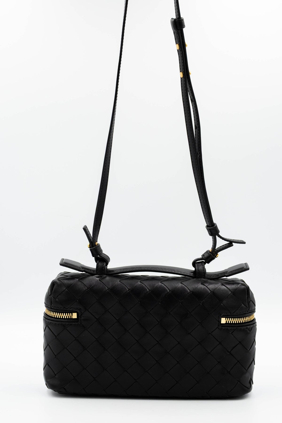 Bottega Veneta Black Intrecciato "Bang Bang" Purse