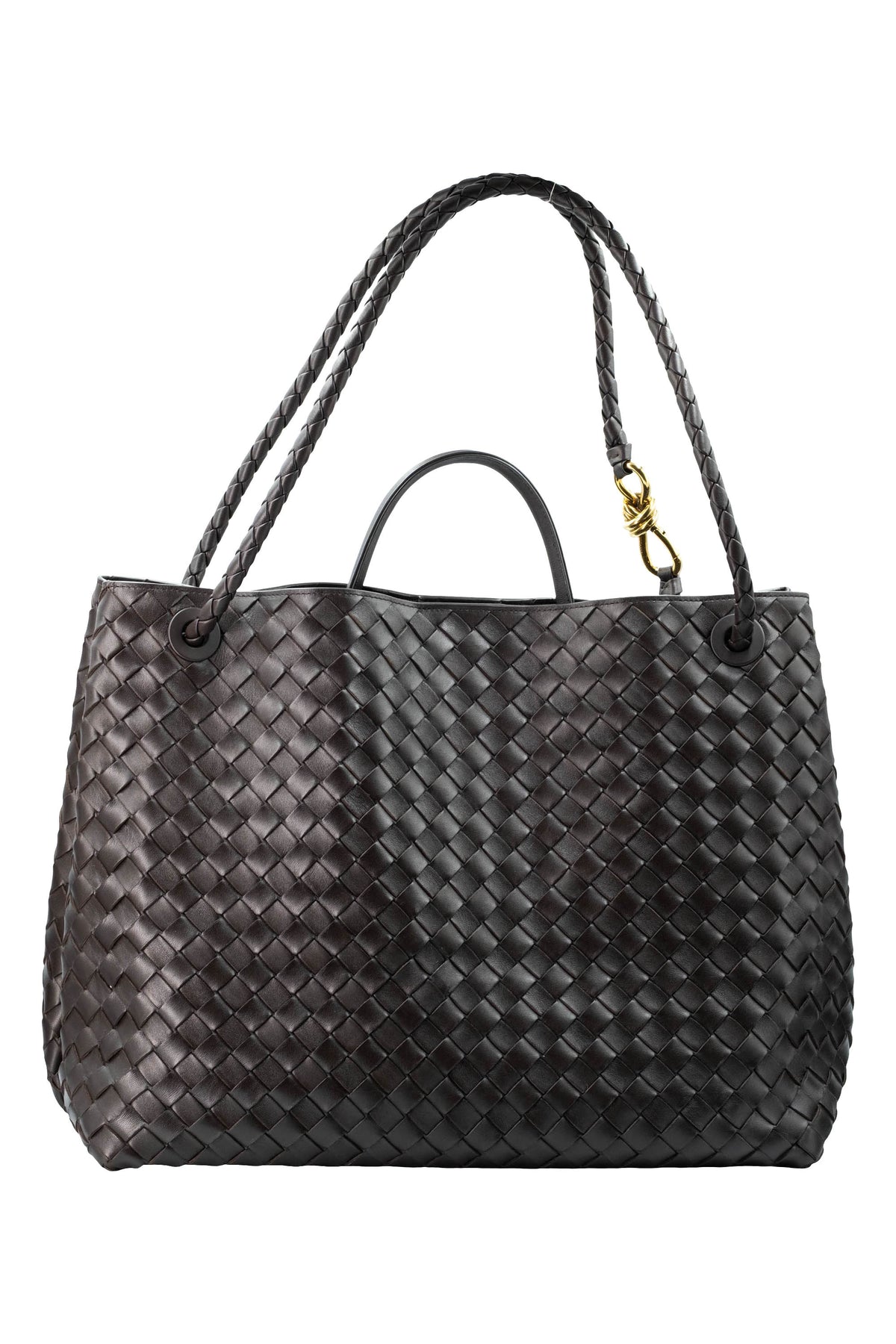 Bottega Veneta Large Brown Intrecciato Andiamo Tote Purse