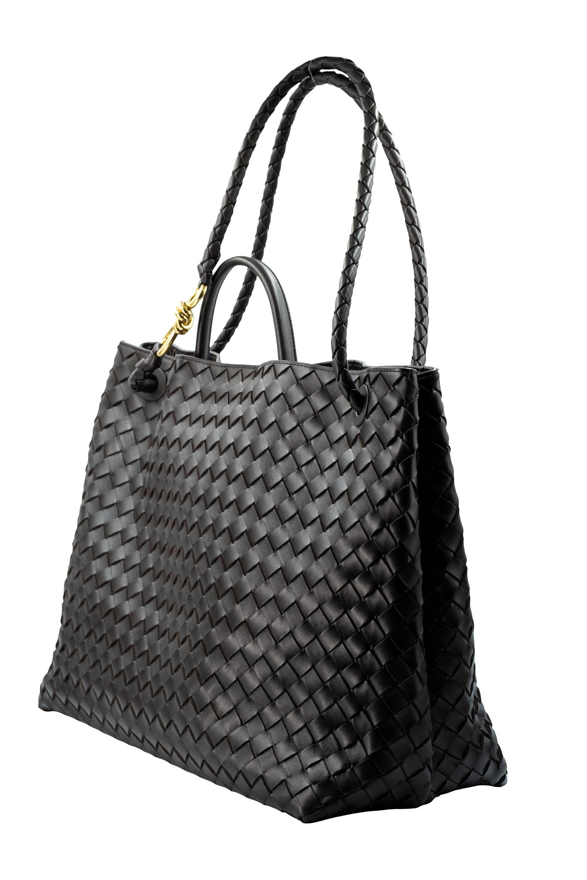 Bottega Veneta Large Brown Intrecciato Andiamo Tote Purse