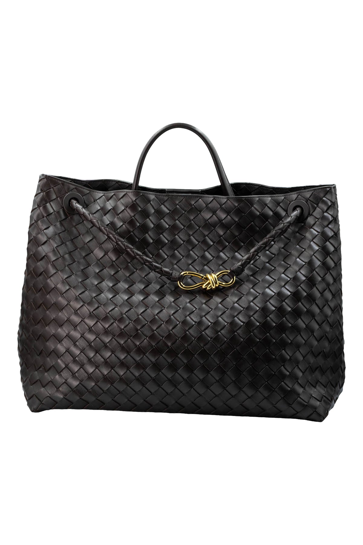 Bottega Veneta Large Brown Intrecciato Andiamo Tote Purse